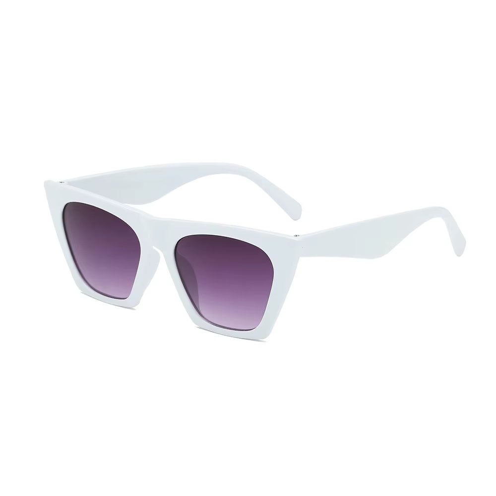 New Fashion Wide Frame Small Rectangle Sunglasses Female Shades Vintage Eyewear UV400 Candy Color Cycling Girls Boys Sun Glasses