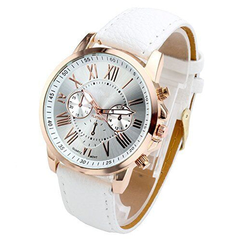 Reloj Analógico Para Mujer Con Correa De Cuero Reloj De Pulsera