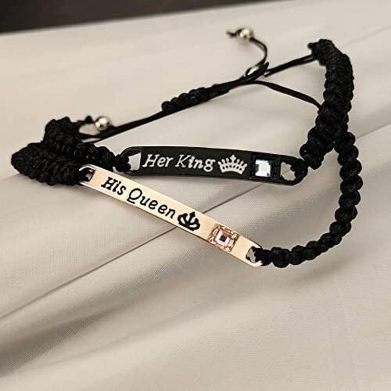 Set De Pulseras Para Parejas Para Hombre Y Mujer Elegante Amor De Lujo Regalo