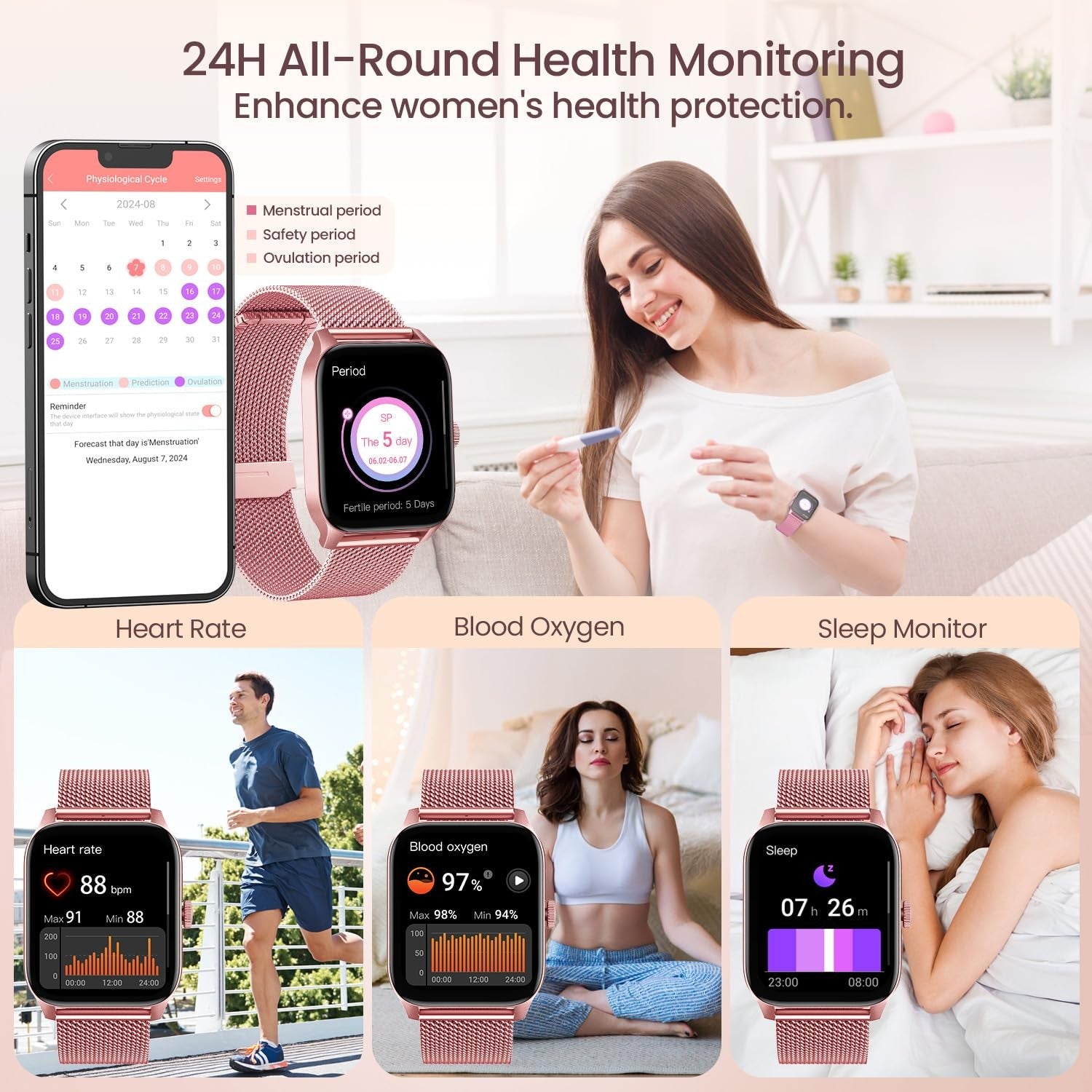 Relojes Inteligentes Para Mujeres Con Teléfonos Android E Ios