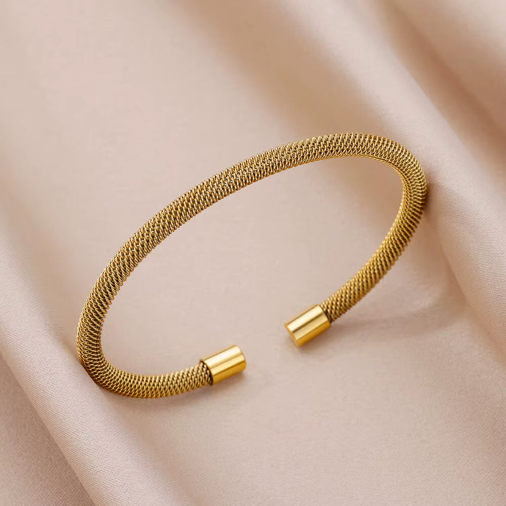 Vintage Snake Bangle Bracelet for Women Stainless Steel Snake Opening Bangle Animal Aesthetic Fashion Jewelry Pulseras Mujer