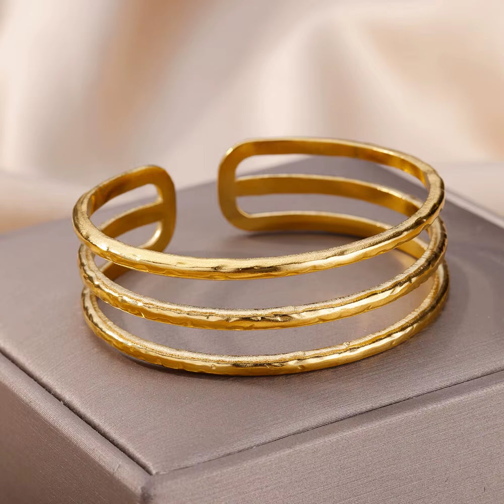 Vintage Snake Bangle Bracelet for Women Stainless Steel Snake Opening Bangle Animal Aesthetic Fashion Jewelry Pulseras Mujer