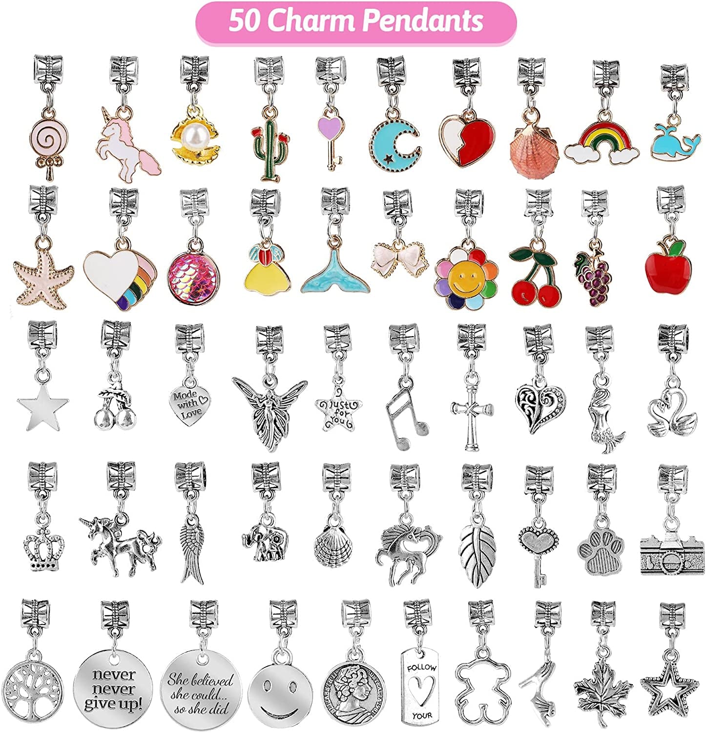 162 PCS Kit De Fabricacion Pulseras Abalorio Joyería Ninas Regalo Artístico DIY