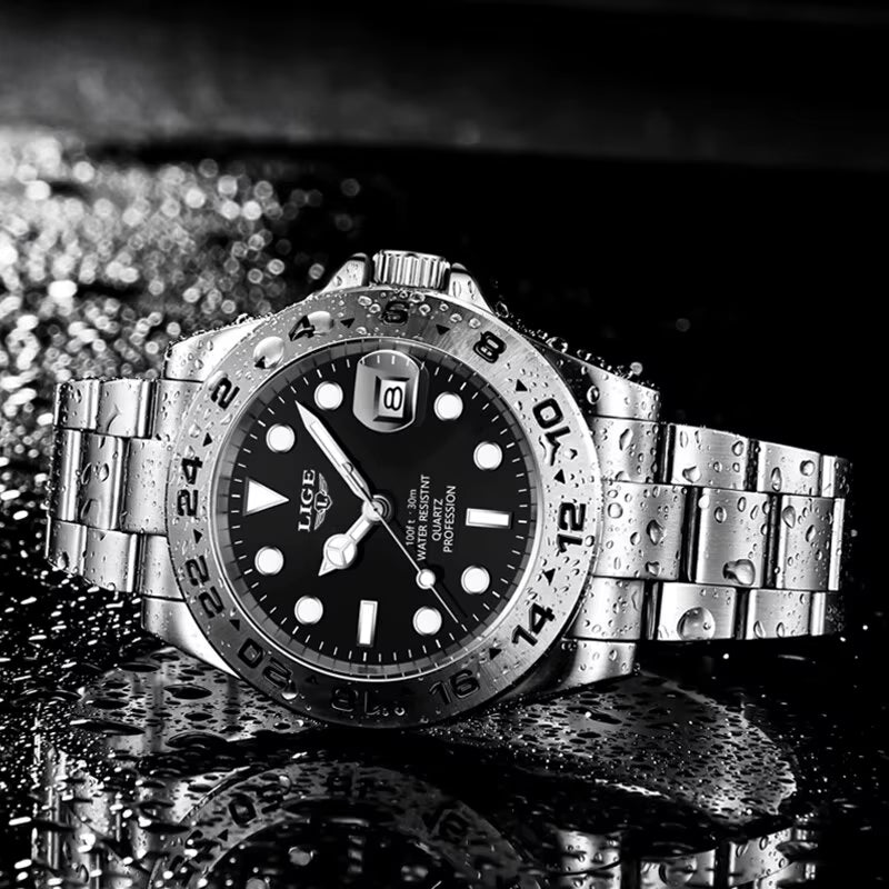 2024 Men Watch Stainless Steel Band Date Mens Clock Business Male Watches Waterproof Luxuries Man Wrist Watches for Men