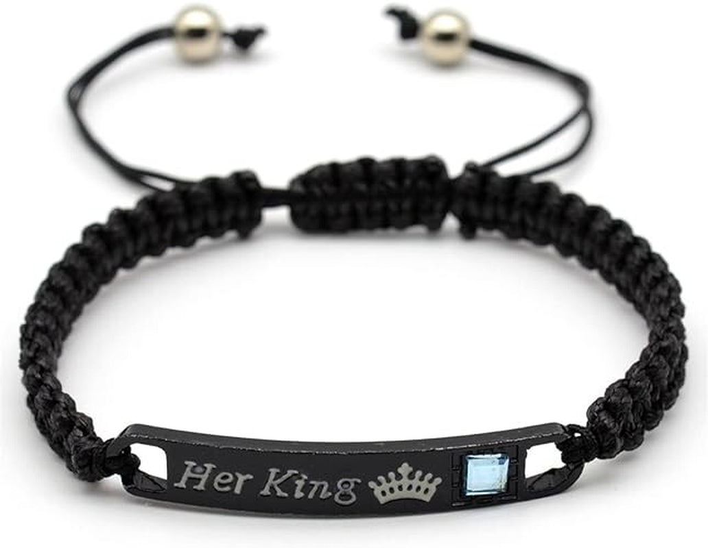 Set De Pulseras Para Parejas Para Hombre Y Mujer Elegante Amor De Lujo Regalo