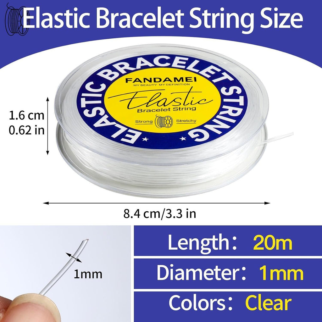 Cordon De Cuerda De Pulsera Elastica De 1 MM Cordon De Cuentas De Estiramiento