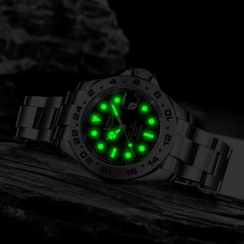 2024 Men Watch Stainless Steel Band Date Mens Clock Business Male Watches Waterproof Luxuries Man Wrist Watches for Men