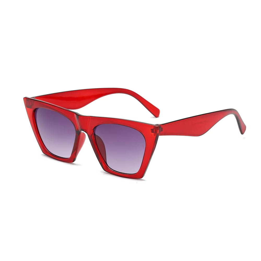 New Fashion Wide Frame Small Rectangle Sunglasses Female Shades Vintage Eyewear UV400 Candy Color Cycling Girls Boys Sun Glasses