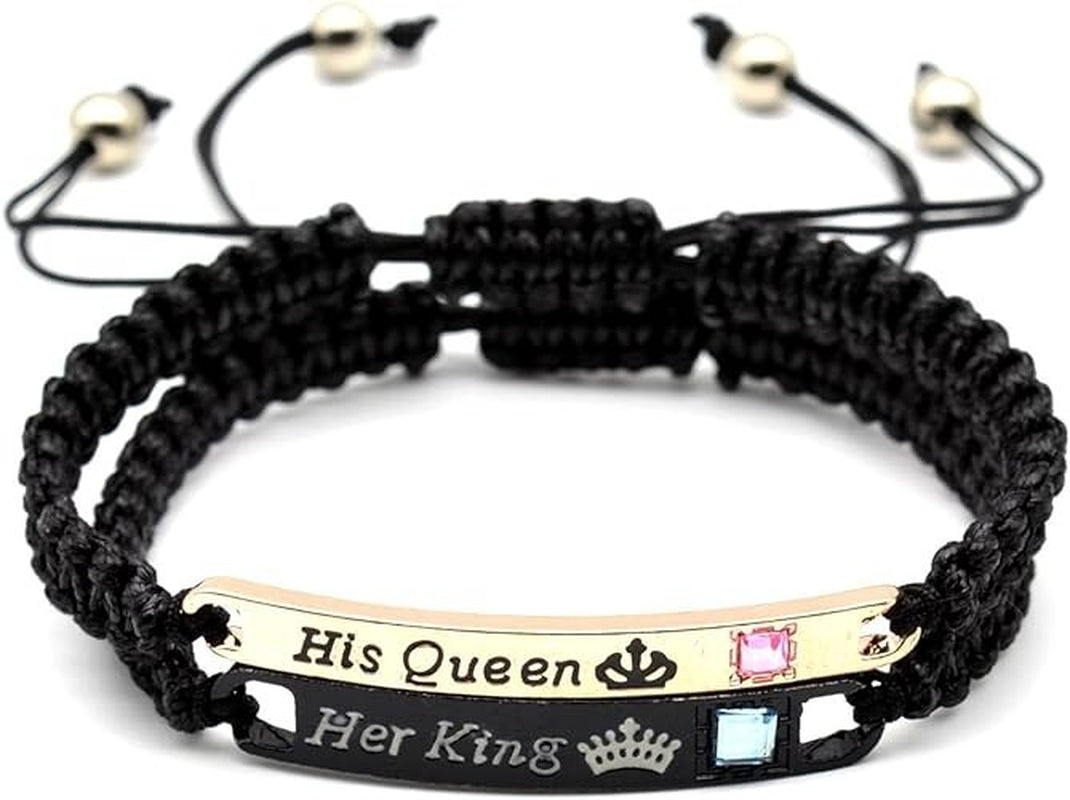 Set De Pulseras Para Parejas Para Hombre Y Mujer Elegante Amor De Lujo Regalo
