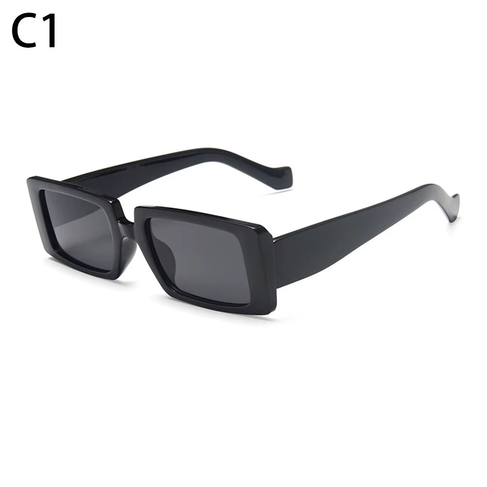 New Fashion Wide Frame Small Rectangle Sunglasses Female Shades Vintage Eyewear UV400 Candy Color Cycling Girls Boys Sun Glasses