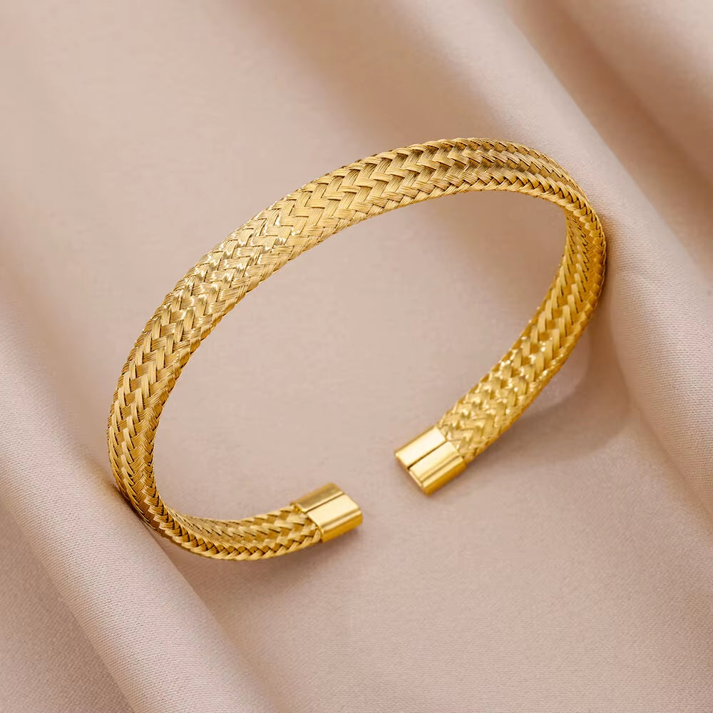 Vintage Snake Bangle Bracelet for Women Stainless Steel Snake Opening Bangle Animal Aesthetic Fashion Jewelry Pulseras Mujer