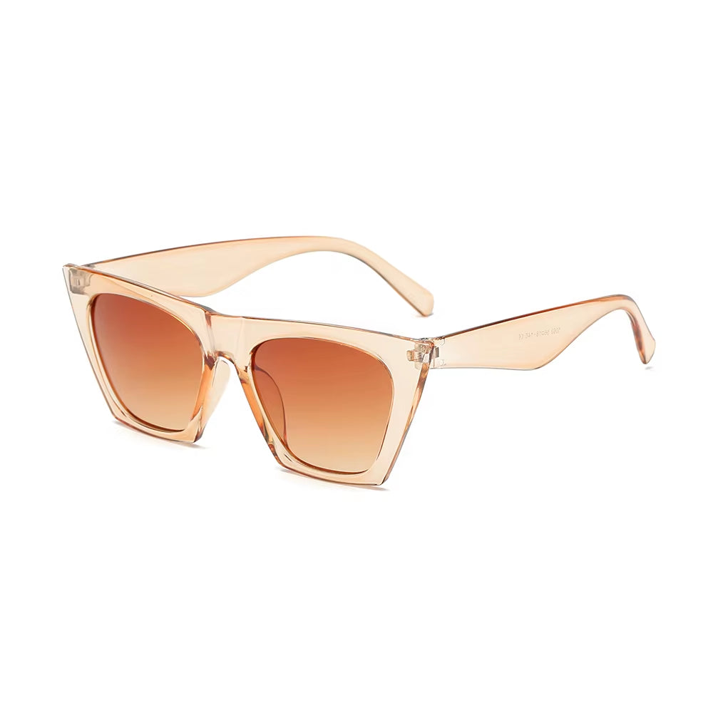 New Fashion Wide Frame Small Rectangle Sunglasses Female Shades Vintage Eyewear UV400 Candy Color Cycling Girls Boys Sun Glasses