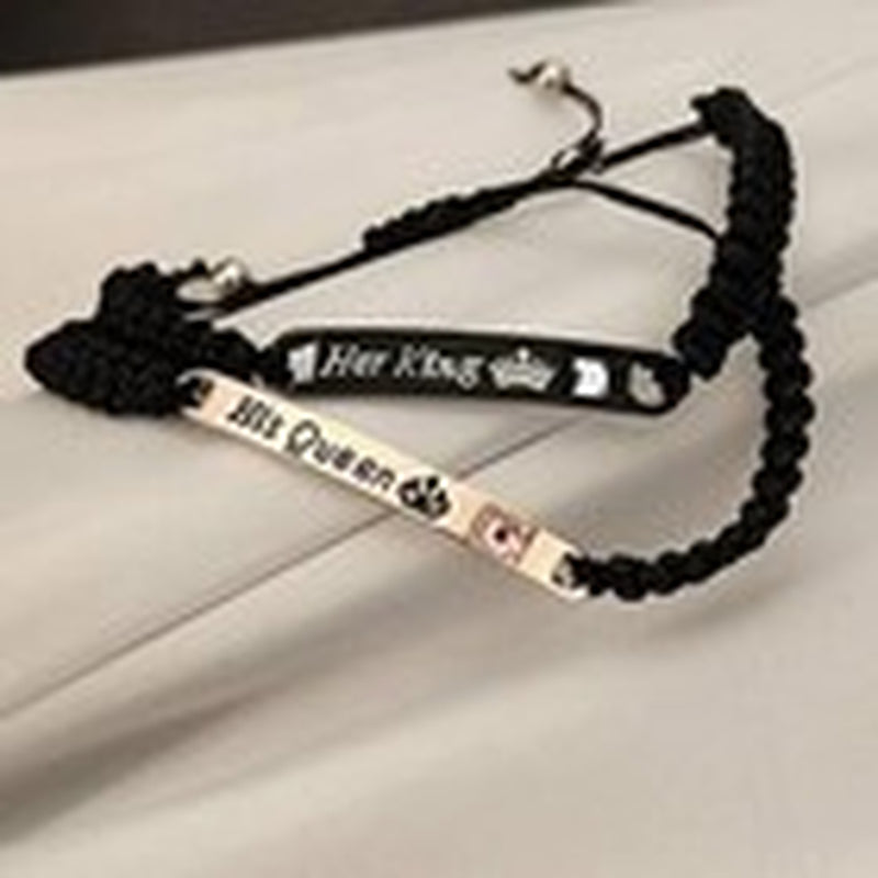 Set De Pulseras Para Parejas Para Hombre Y Mujer Elegante Amor De Lujo Regalo